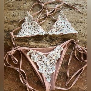 NEW Bikini Rhinestones/Lace overlay.